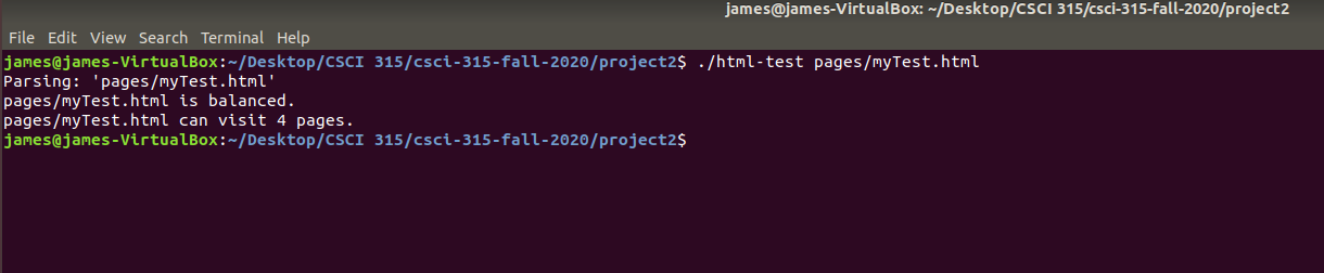 Test Run of myTest